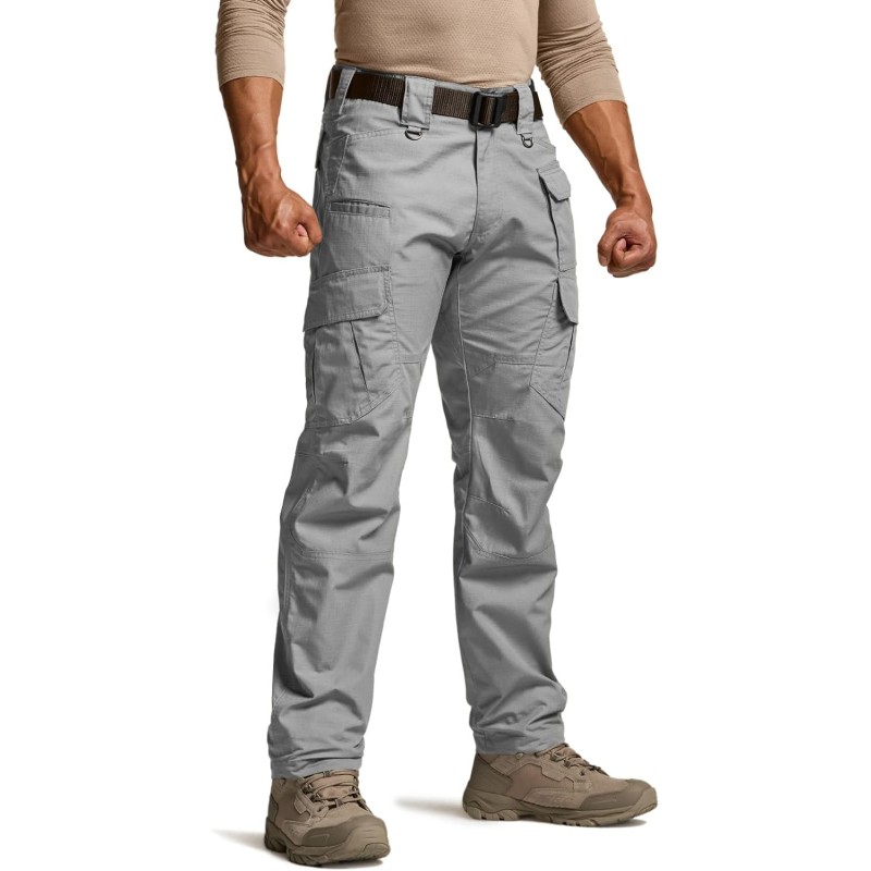 CQR Men’s Flex Ripstop Tactical Pants, Water Resistant Stretch Cargo ...